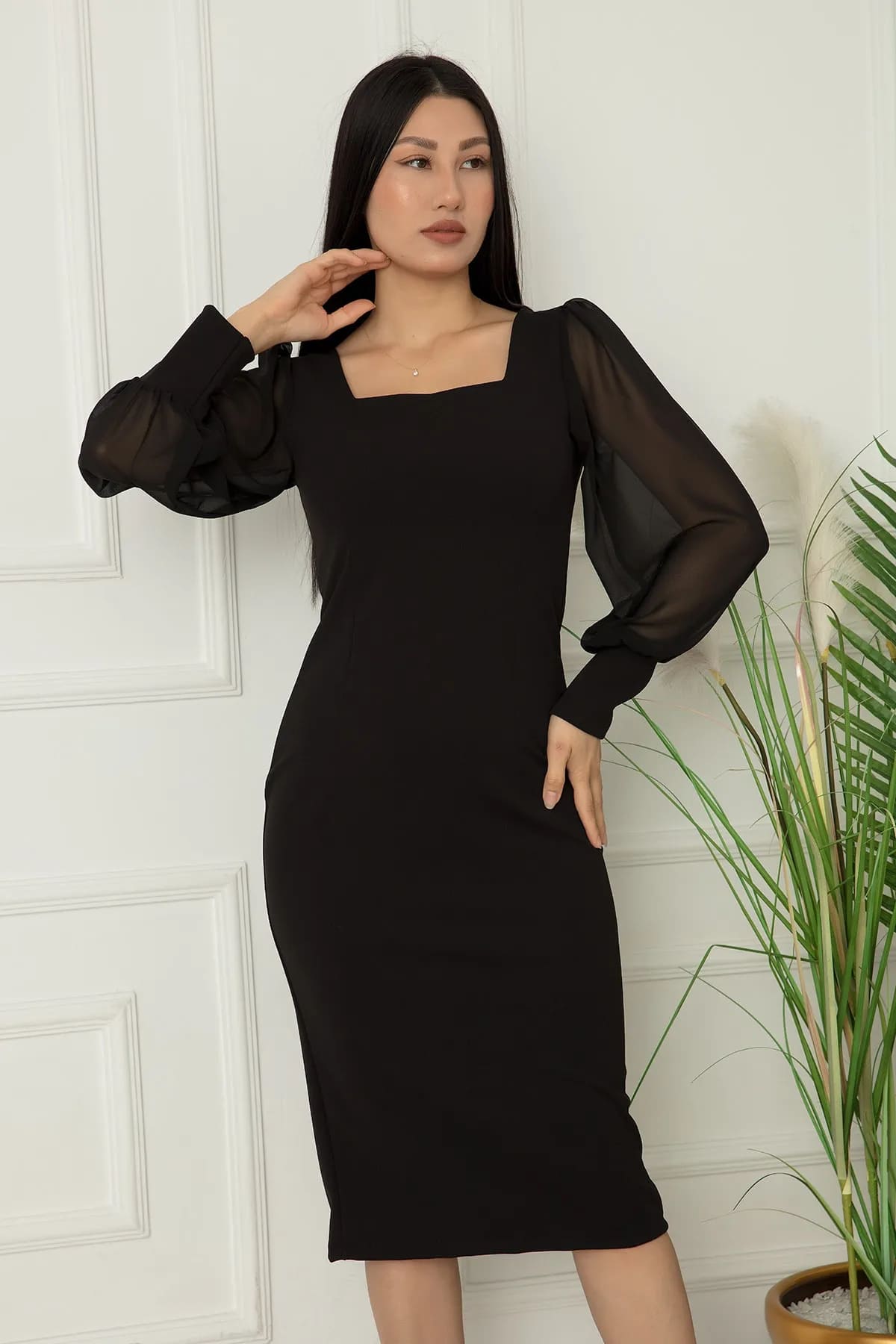 Robe Classique à manches en foulard - صورة 7 thumbnail