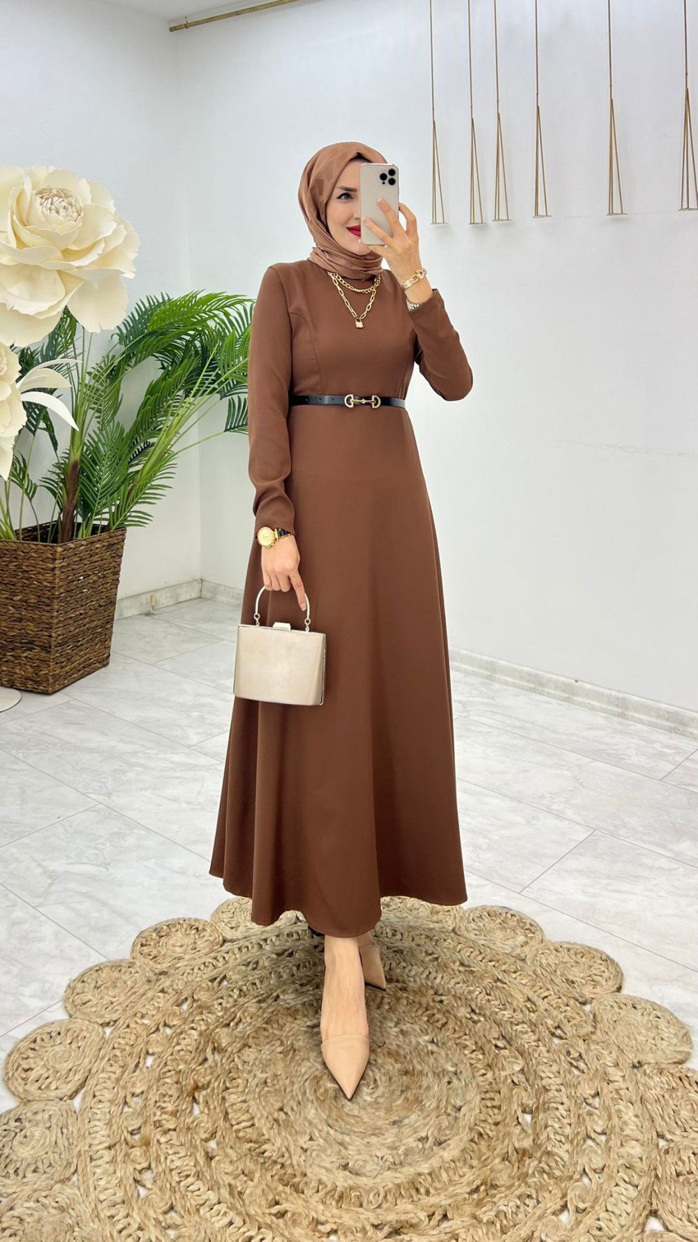 Robe hijab بدون حزام - صورة 2