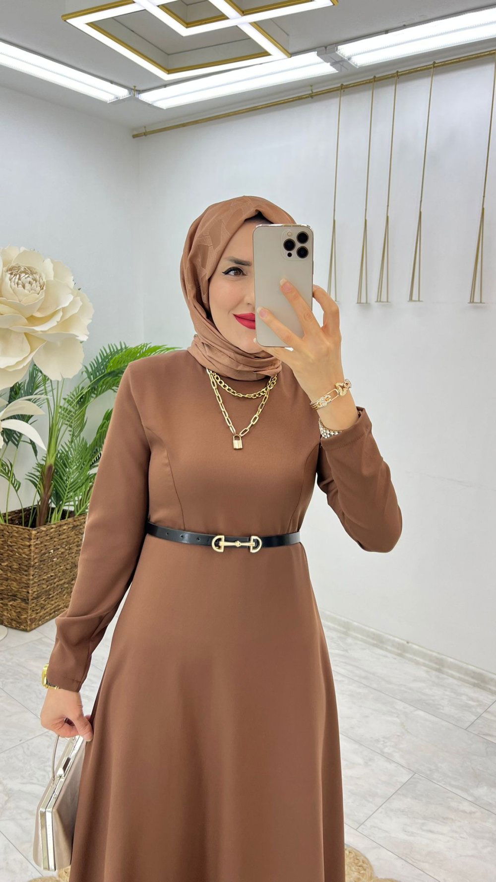Robe hijab بدون حزام - صورة 3