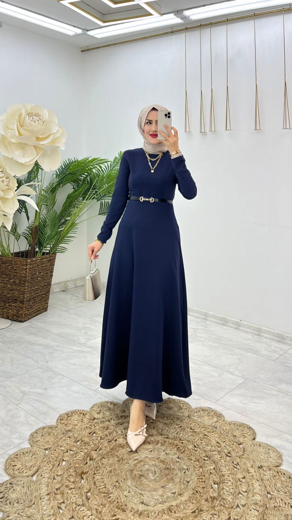 Robe hijab بدون حزام - صورة 4 thumbnail