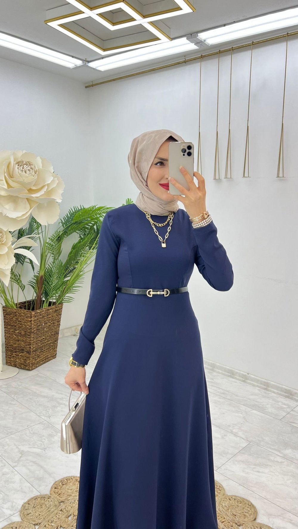 Robe hijab بدون حزام - صورة 5 thumbnail