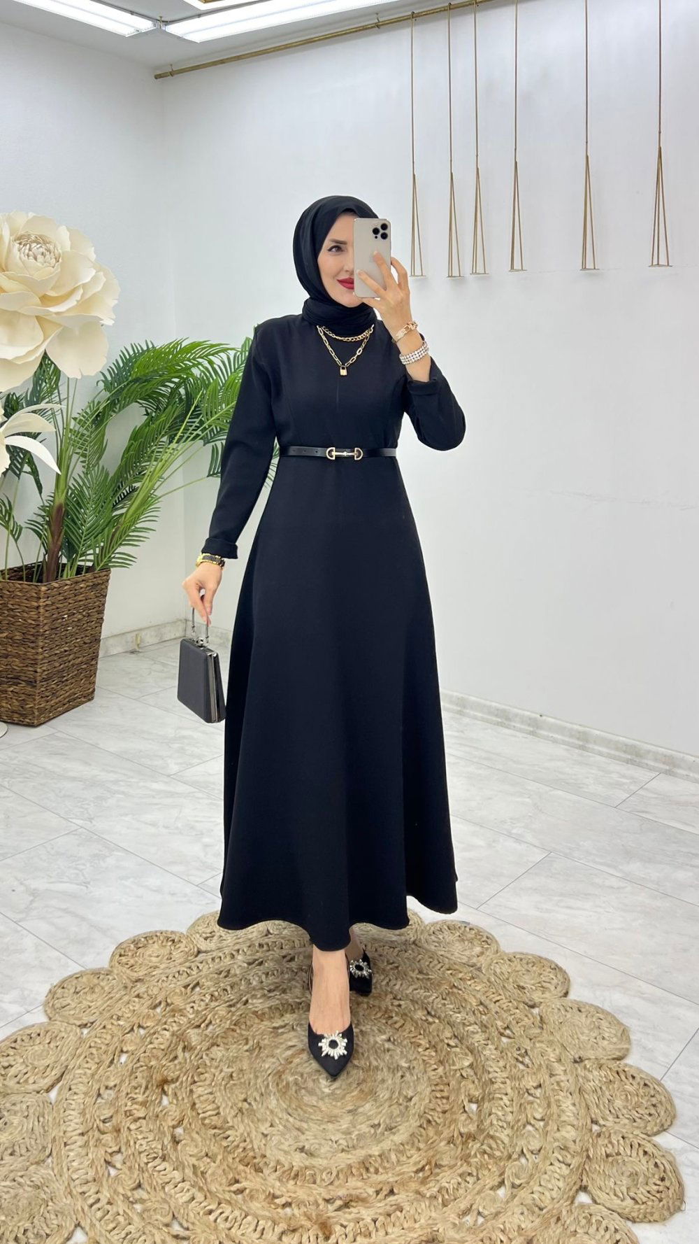 Robe hijab بدون حزام - صورة 6 thumbnail