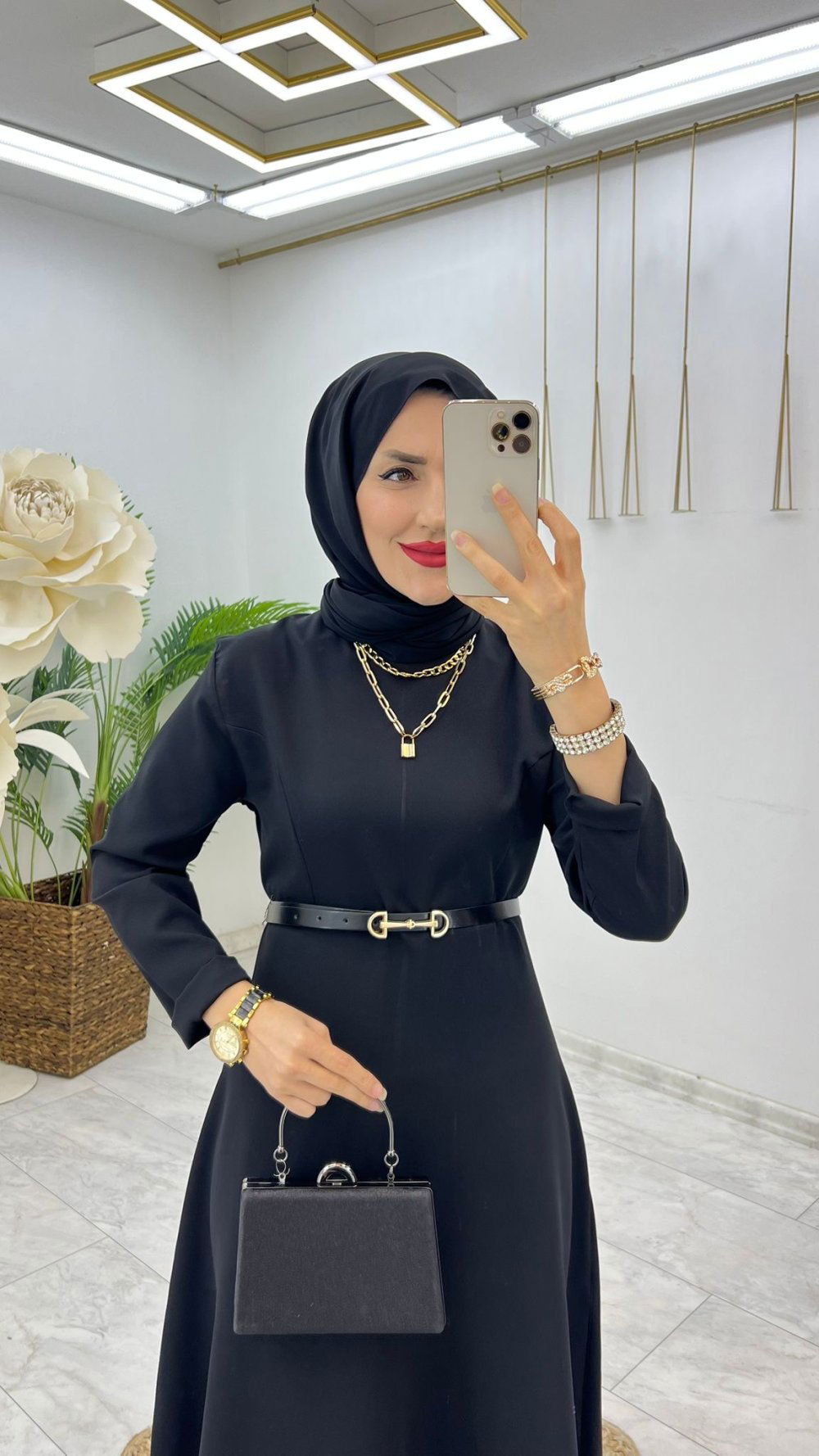 Robe hijab بدون حزام - صورة 7 thumbnail