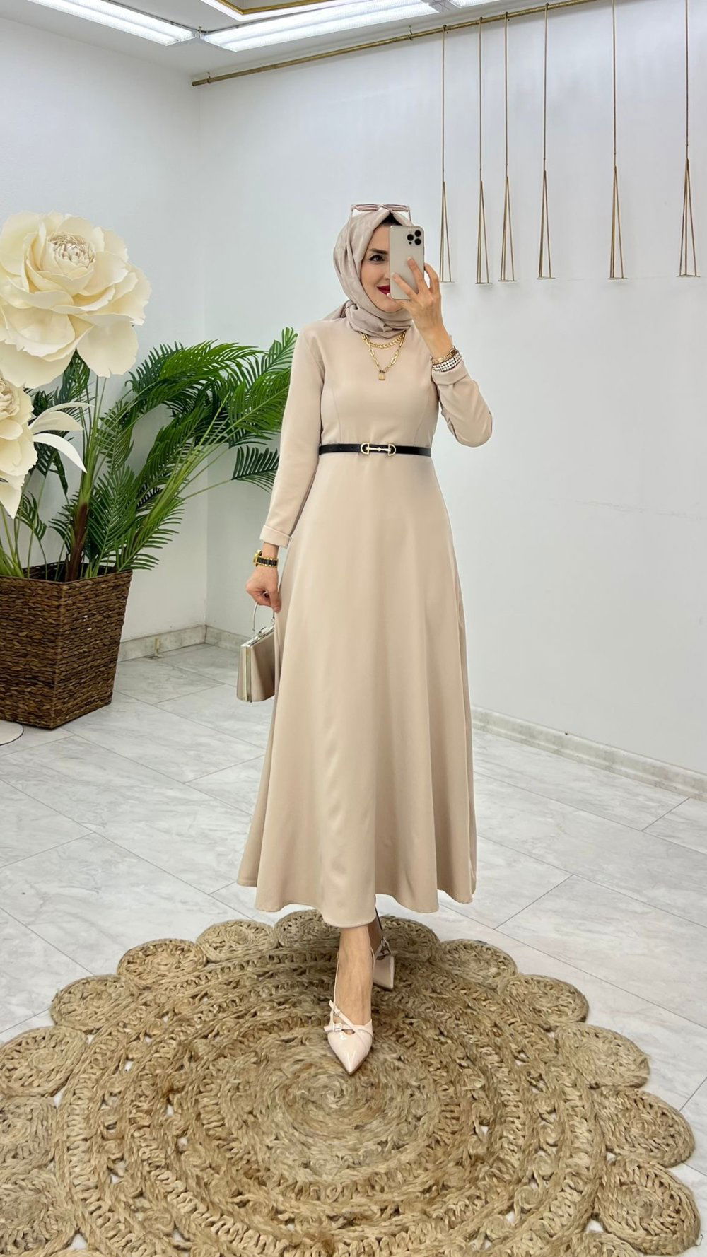 Robe hijab بدون حزام - صورة 8 thumbnail