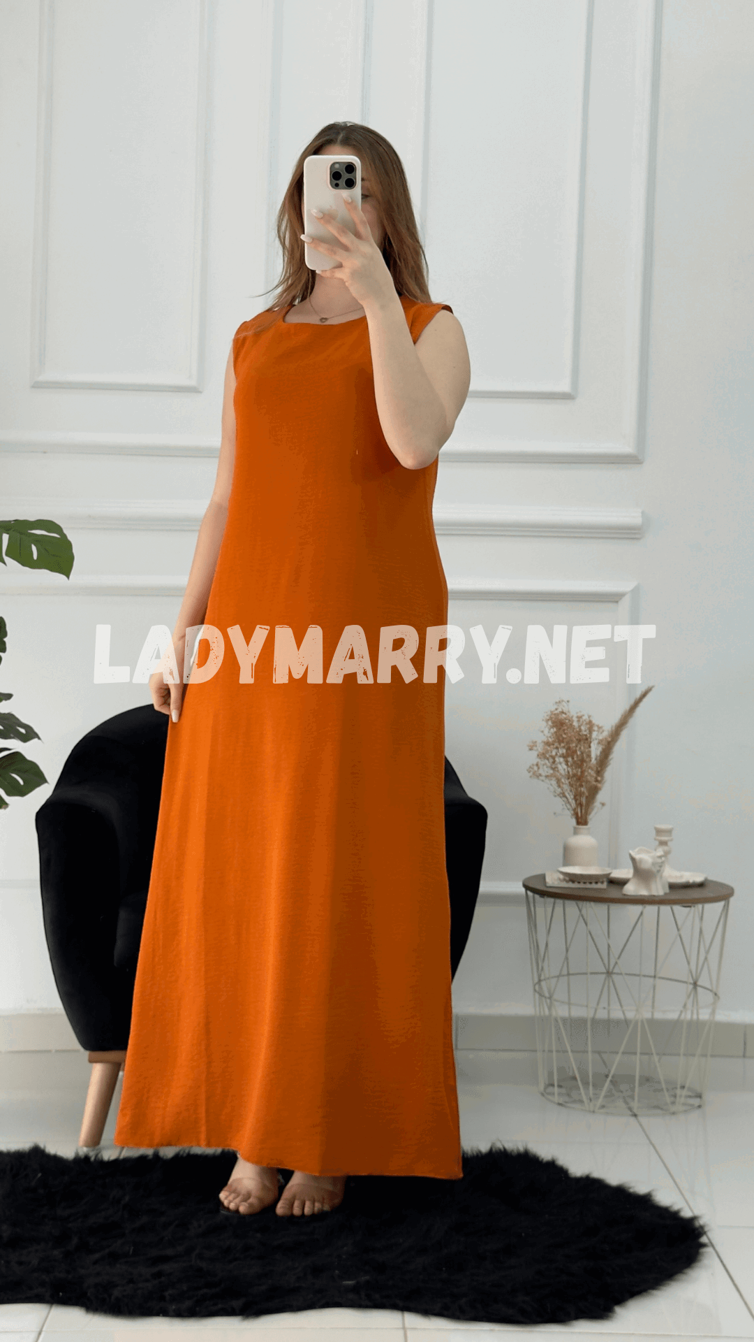 Robe droite en crepe froissé - صورة 3 thumbnail