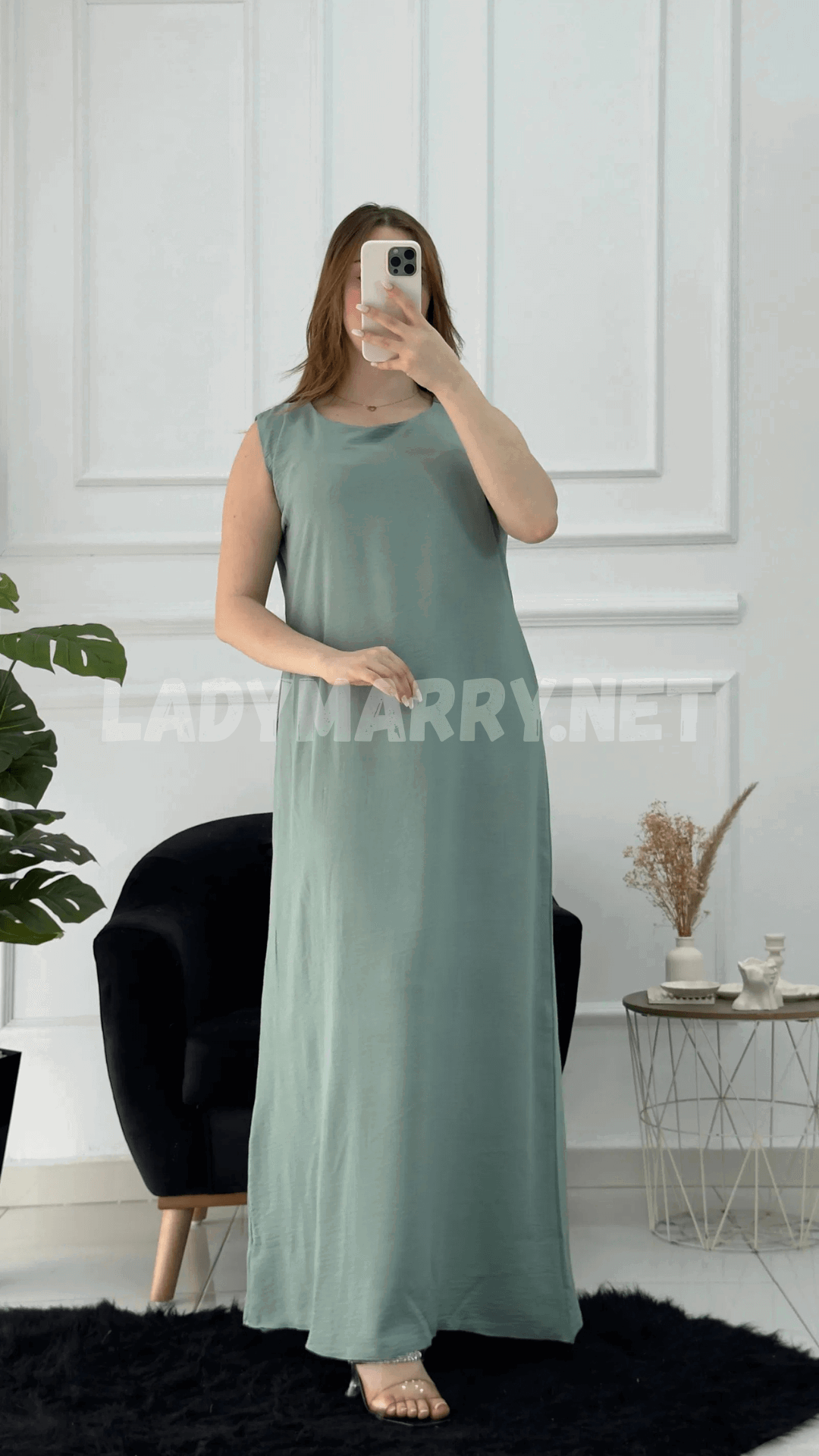 Robe droite en crepe froissé - صورة 10 thumbnail