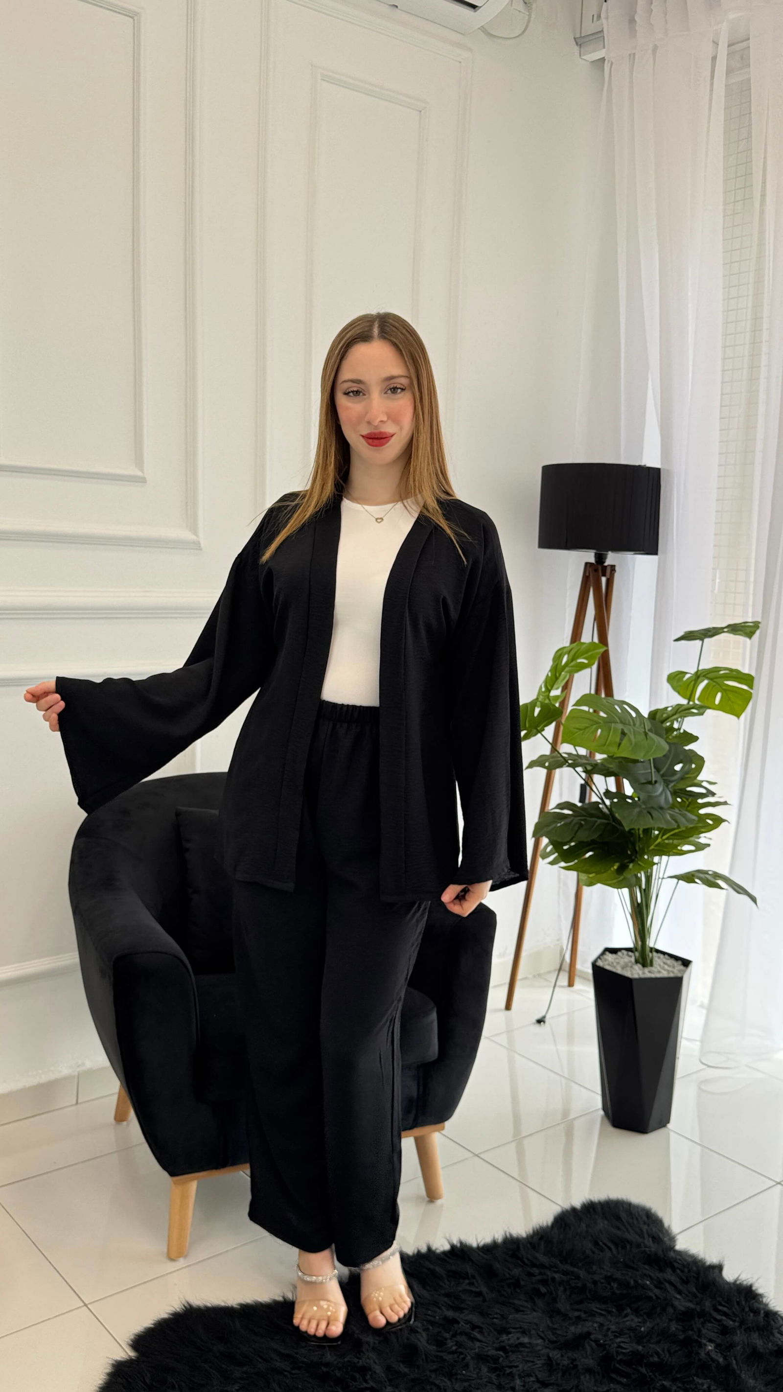 Ensemble kimono En Crepe Froissé - صورة 19 thumbnail