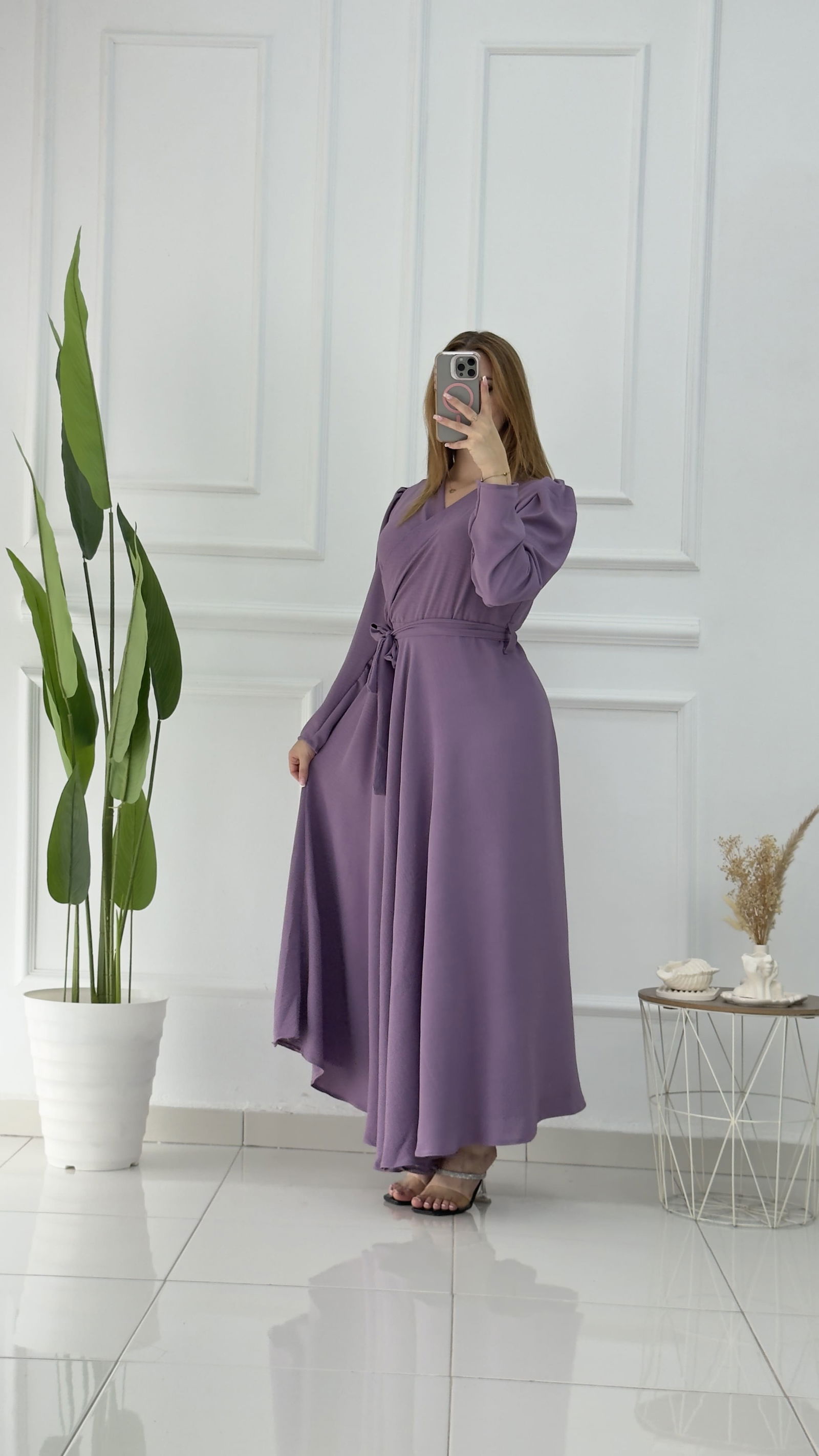 Robe Elegant En crepe froissé - صورة 16 thumbnail