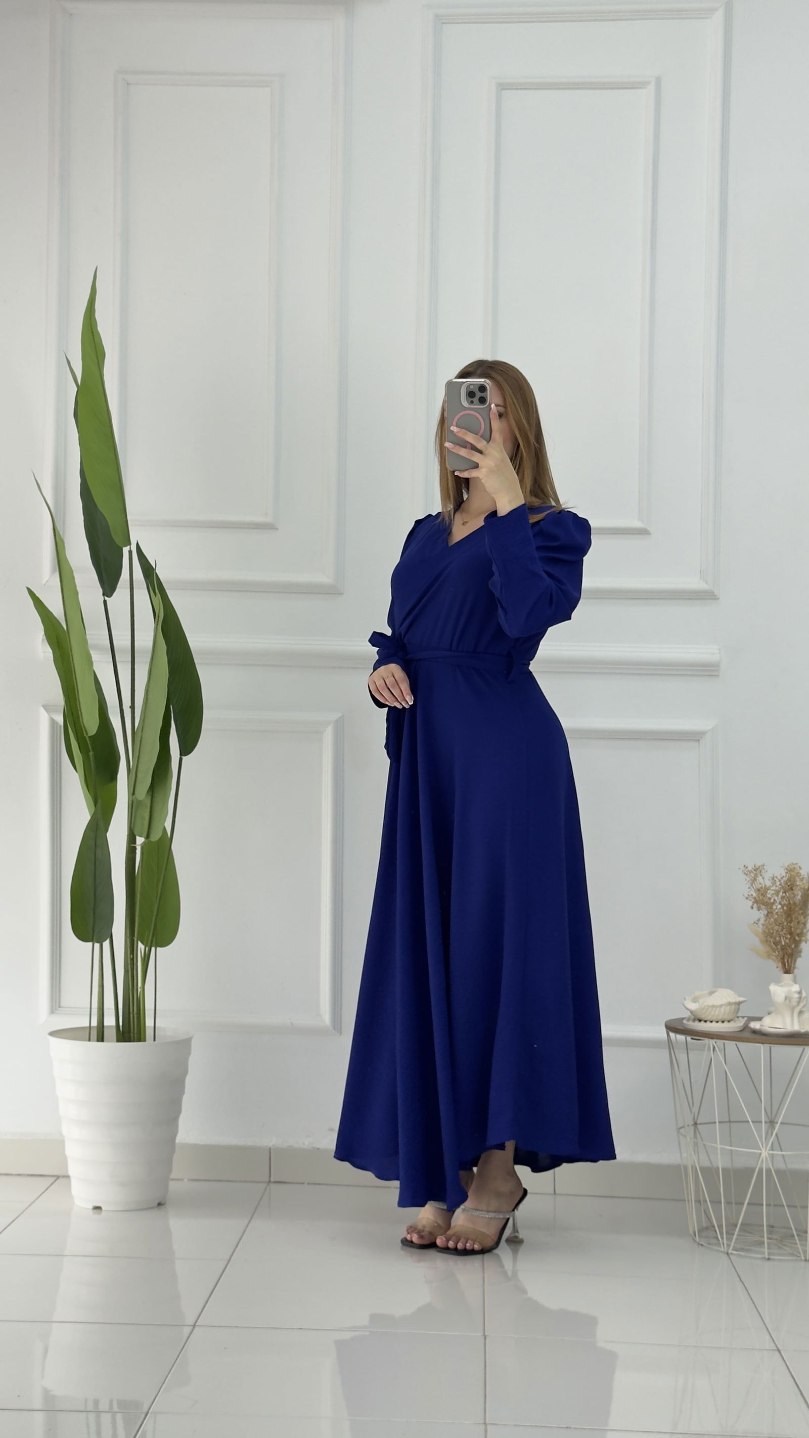 Robe Elegant En crepe froissé - صورة 20 thumbnail