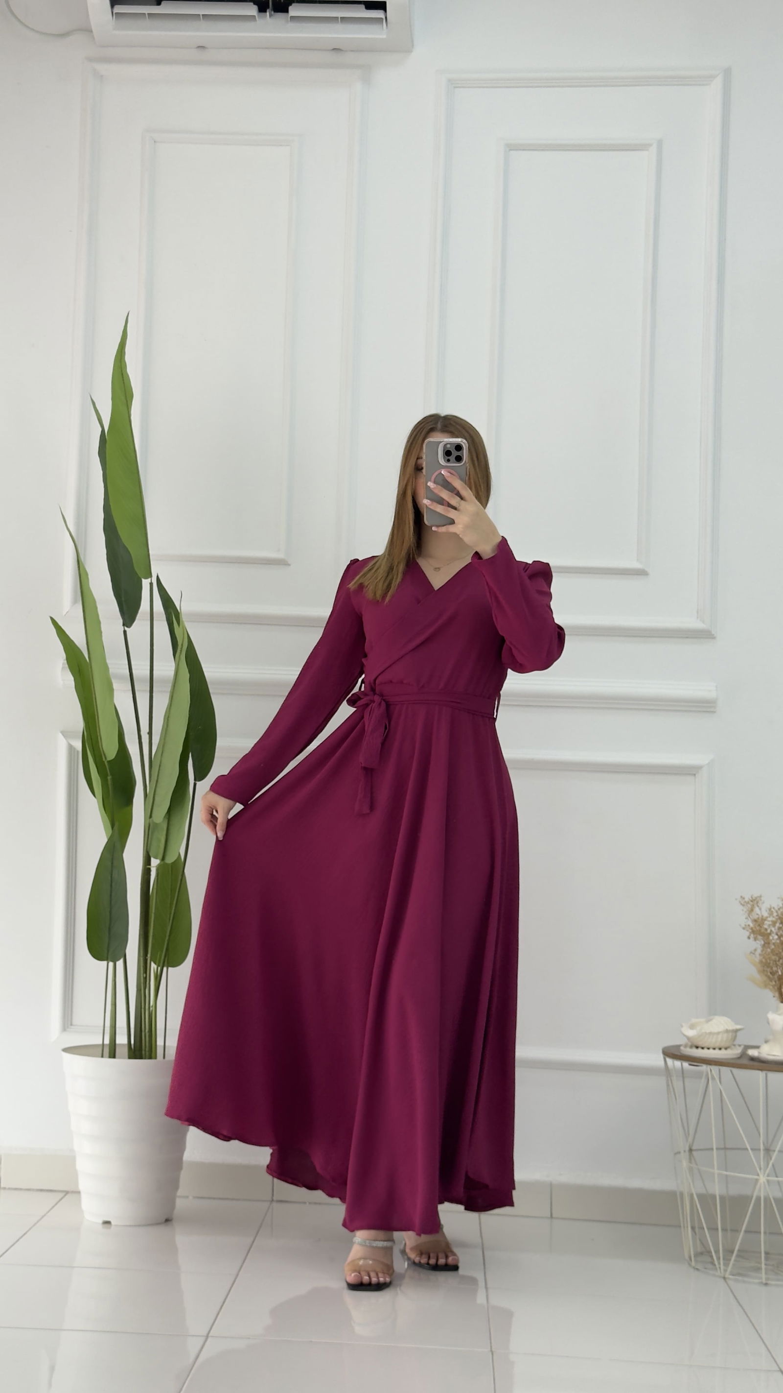 Robe Elegant En crepe froissé - صورة 6 thumbnail
