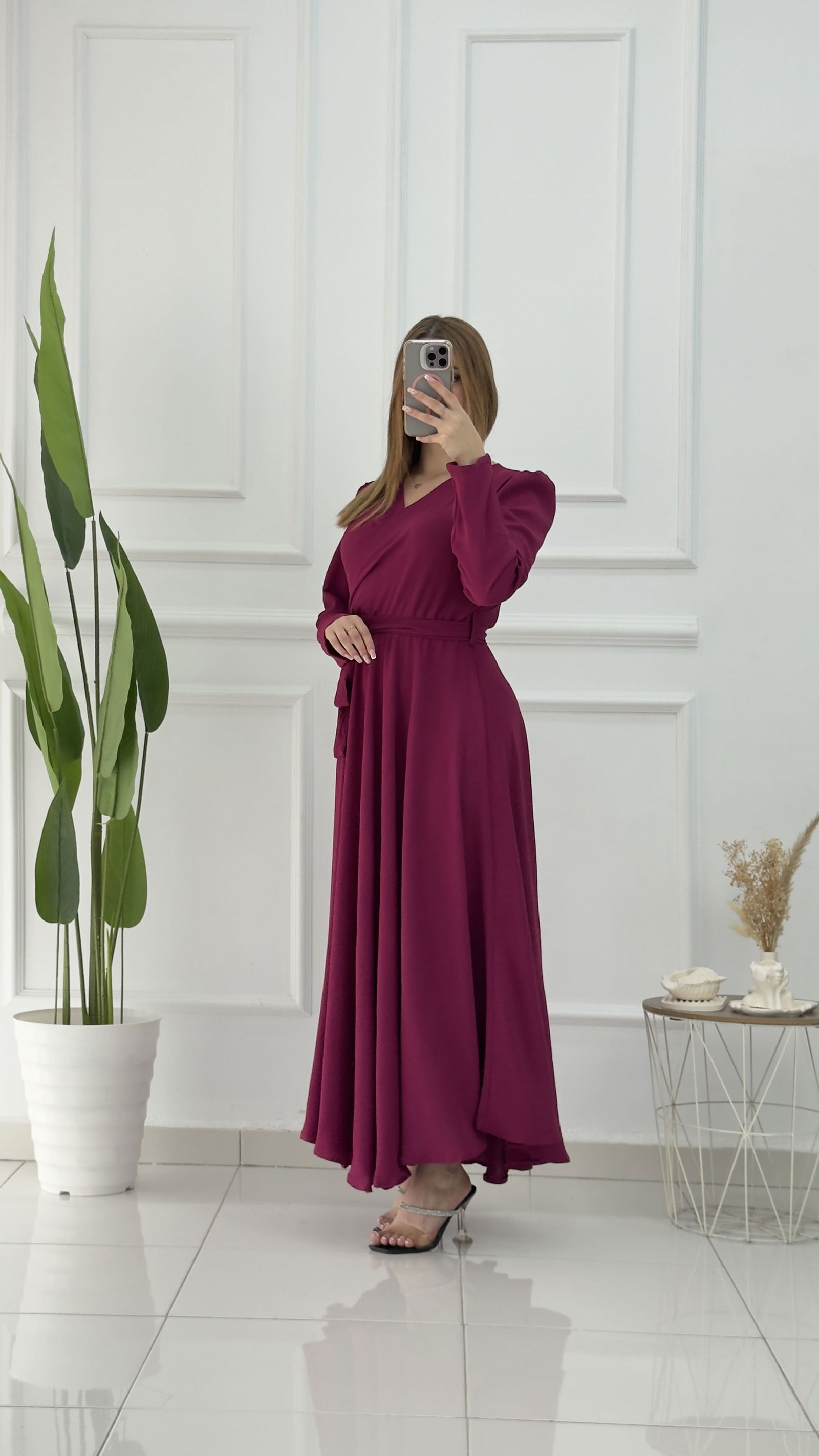 Robe Elegant En crepe froissé - صورة 7 thumbnail