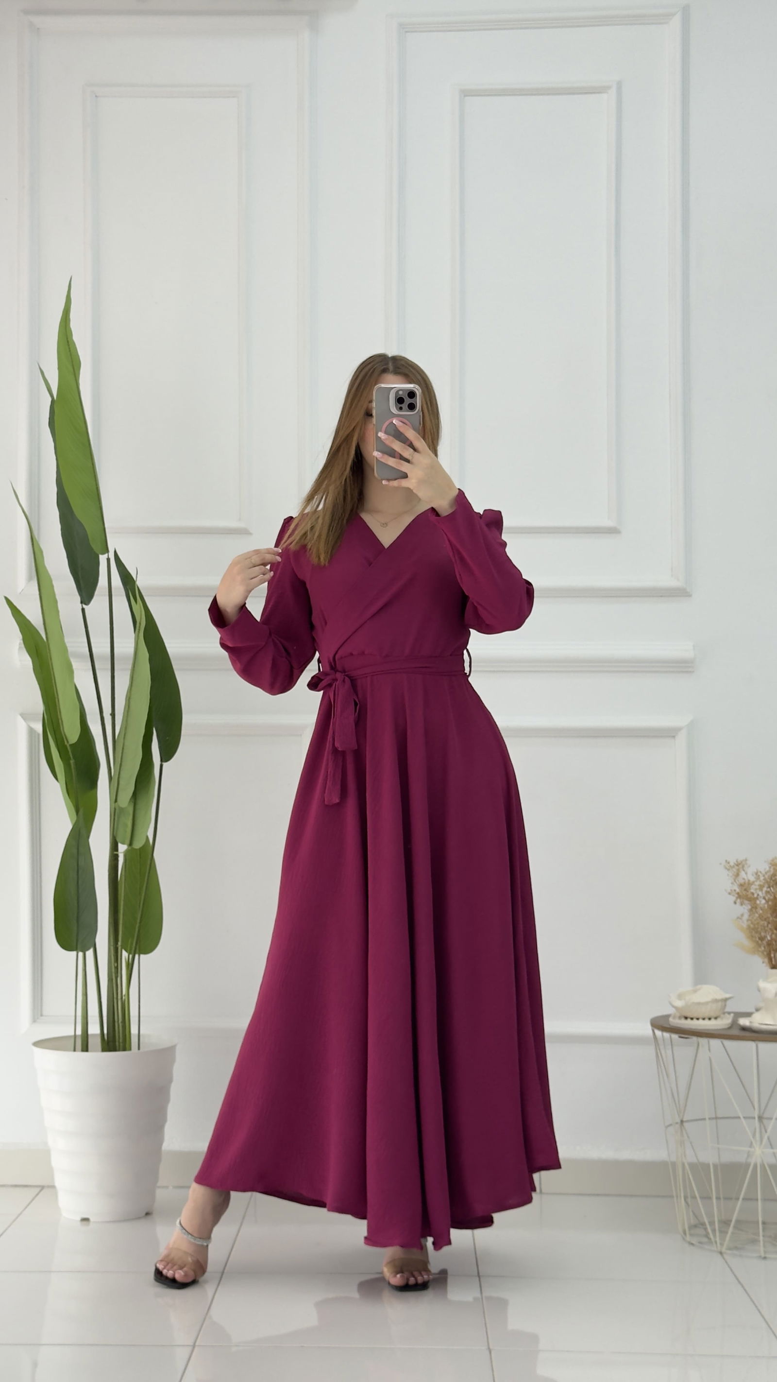 Robe Elegant En crepe froissé - صورة 8 thumbnail